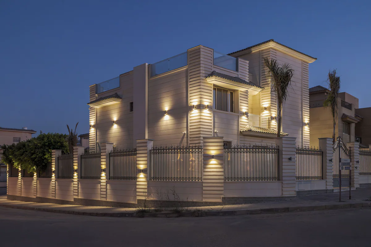Exterior by night